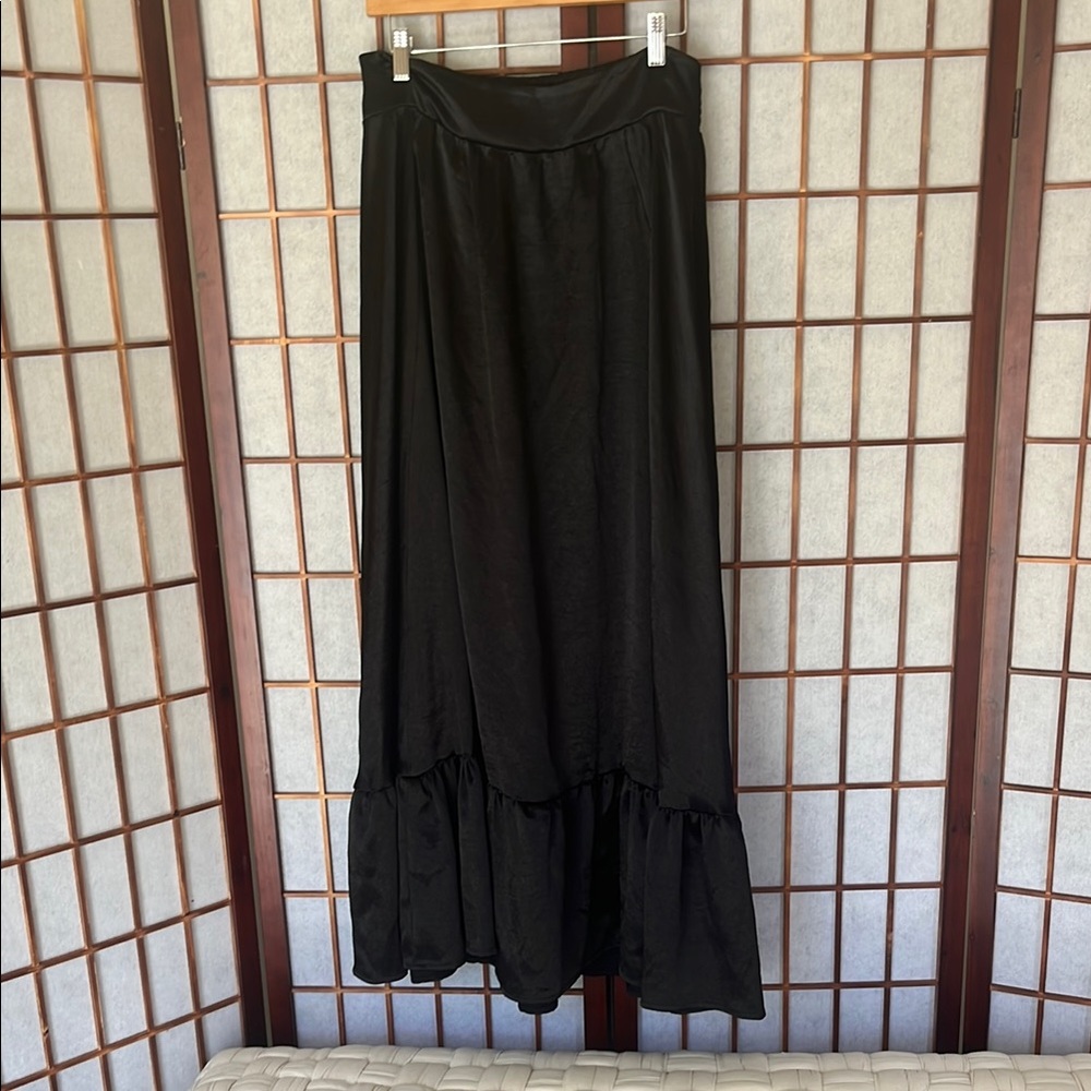 Free People Satin Maxi Skirt